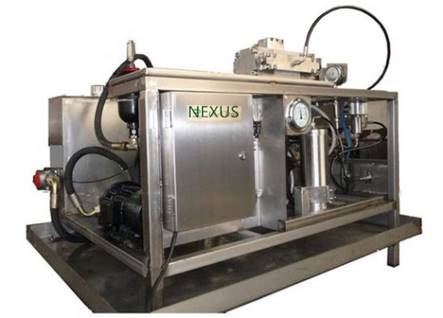 Pump station for online felt washing