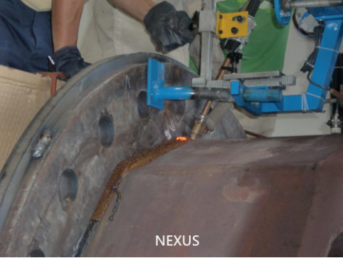 Base plate welding machine